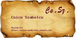 Csics Szabolcs névjegykártya